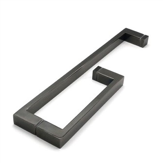 Матовая черная дверная ручка