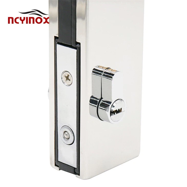 Stainless Steel Glass Door Patch Central Lock Durable Aluminum Alloy Patch Fitting